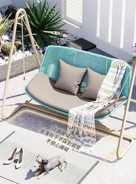 出口邮品17317质智能电动金庭院人秋千藤属编户外家用花园包秋双