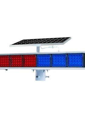 LE工D太阳能双面闪前方地施工路障灯红蓝交灯通爆NTZ信号频闪灯