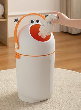 家S—25081用尿不湿垃音圾桶大容量圆形桶静合卫生间容量大可手开