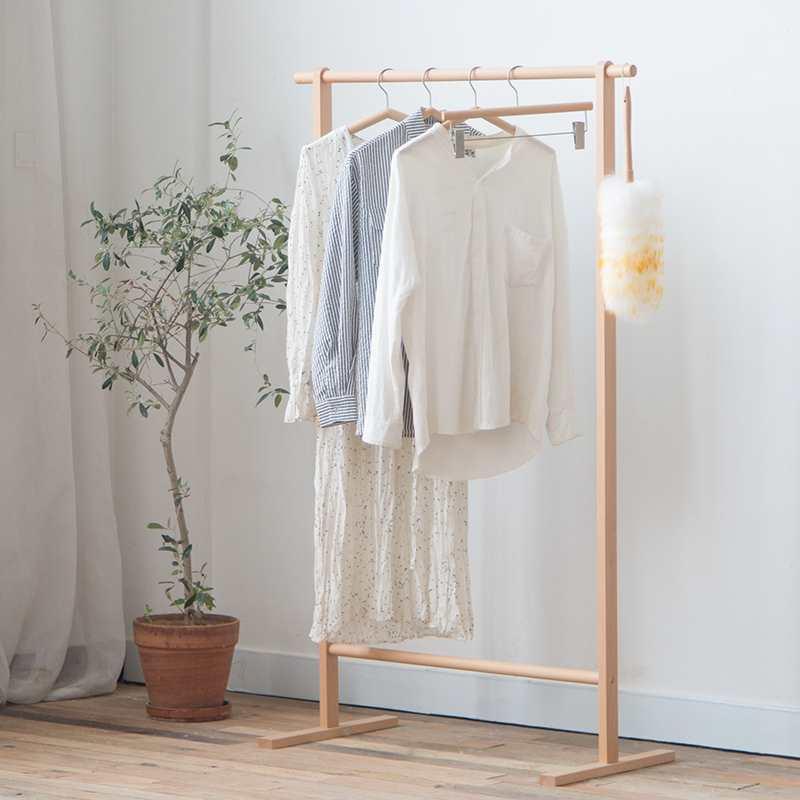 木卧室落地衣架省空间次净WJP衣架室内纳衣帽架服装店衣实挂服架