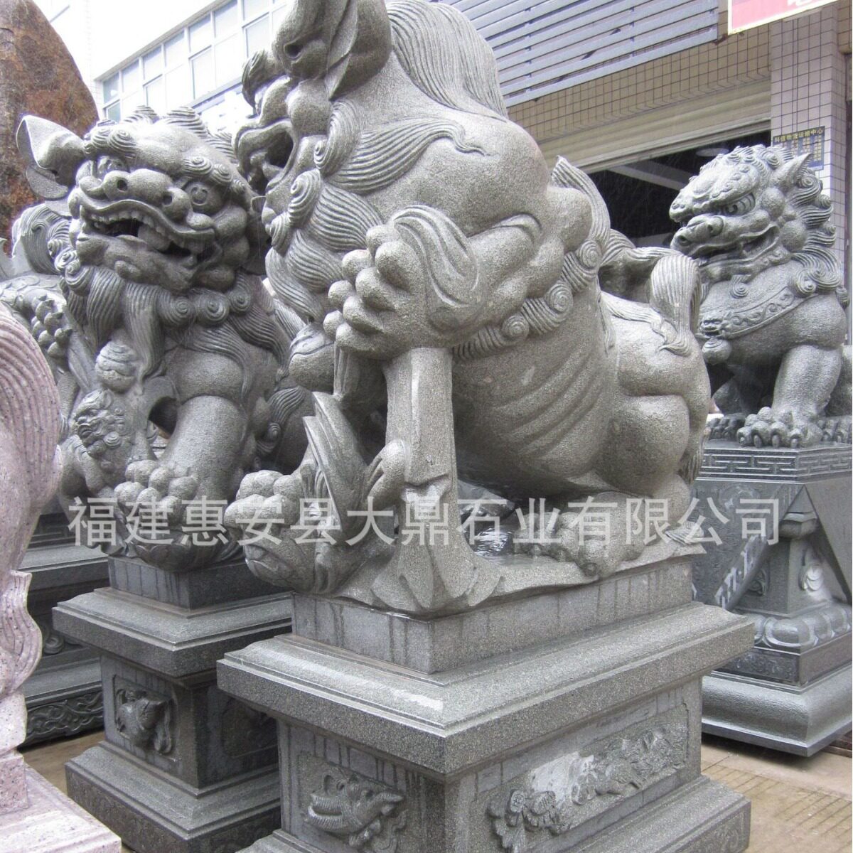 石狮子 南狮招财狮狮子摆放 祠堂庙宇青石狮子批发开业门口福建泉