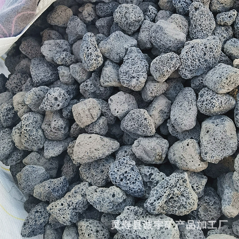 煅烧火山石颗粒现货批发高温处理防爆火山石火炉用块矿物