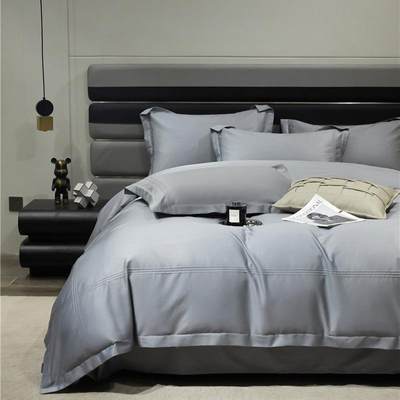 高档轻奢风10支长绒棉四套件双人DSA.8米0床单四件套纯1棉加大全