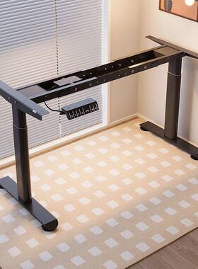 电动升桌桌架电支架双降机电脑升降桌腿椭圆71391线槽铁架自动升