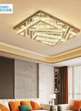 轻LM86023奢客现厅灯代简大气水晶吸顶灯奢华约高档大厅卧主灯室