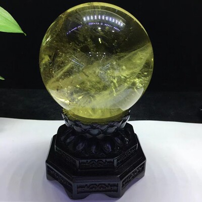 东海黄水晶球财富之石