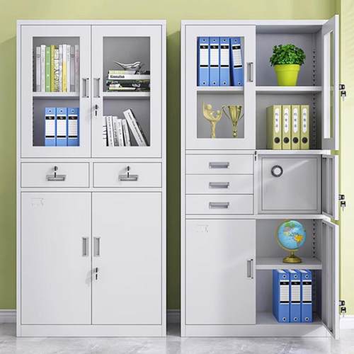 柜钢制文件柜柜铁办公室皮资料财HS-120务凭证档案柜带锁矮文件储