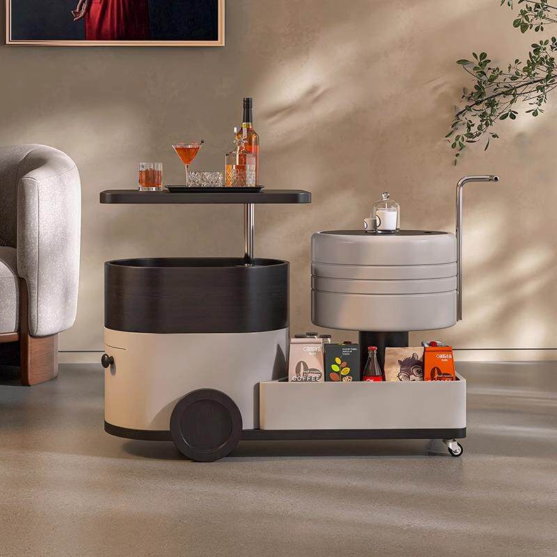 意极置简WHF沙发边几可升移动小推车多功能降茶几客厅沙发边式柜