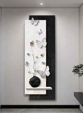 黑白简玄约关式装33156饰画蝴蝶衣镜子画暗藏式穿镜隐藏全身镜隐