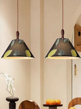 卧室床头刺绣吊灯日式复古轻奢台玄吧廊关走橱窗76460民宿胡桃小