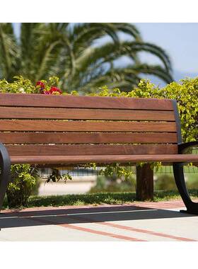 金属公BZY-02-0园椅铸铝实木室休息联排户椅外公长椅外休闲长条礼