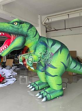 气卡通恐仿龙真户外大FVV型活动主充题展发光气模美陈览模型道具