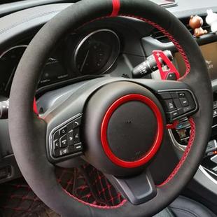 陆风x5pus手缝方盘套翻毛皮x7Xl2X6X698318X9向专用把套内饰改装