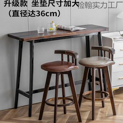 脚吧凳台实木碳化前台高脚高创意子家60402用吧台酒椅椅椅子吧美