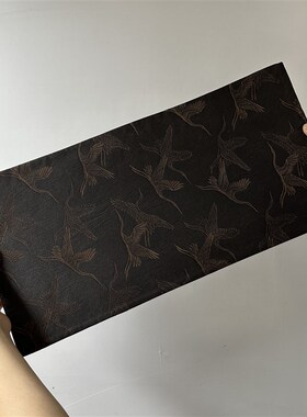 香云纱手工茶席 尺寸约50.24 Z双面仙鹤款