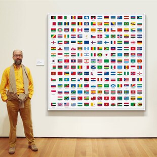 世界国旗无框画书房文化办公室挂画大尺寸巨幅现代简约公司装饰画