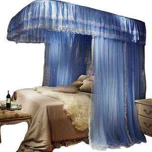 u型导轨1.5床1.8m2米2.0x2.2x2.3轨道滑轮蚊帐家用纹账支架免安装