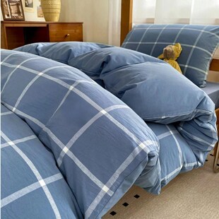 大学生宿舍寝室床上三件套全棉单人床单被套W六件套一整套