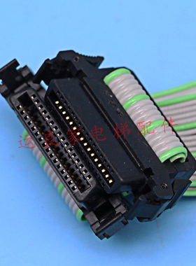 运良家日立电梯配件FAI机房MCA主板排线彩色32线蓝白HGE牛角排线