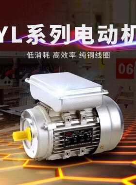 单项异步电动机900转550/750/1.1KW低速电机6级立式卧式铝壳220v