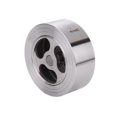 304不锈钢H71对夹式光面止回阀软密封单向阀316外光亮逆止阀DN50