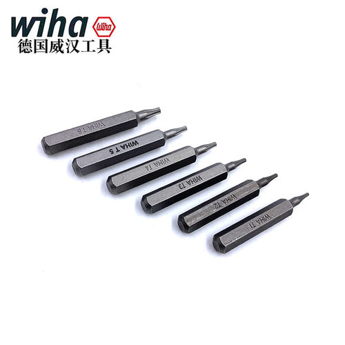 德国Wiha威汉精密星型螺丝批头4mm小米电动螺丝刀起子头T1T2T3T4