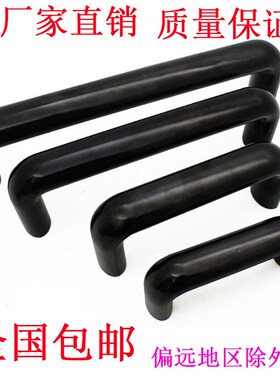 海坦柜锁明装黑色拉手LS90 120 180 240工业柜门机箱设备