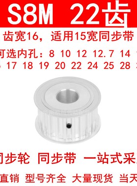 同步轮S8M22齿AF齿宽16内孔810121415171920224同步带轮HTPA22S8M