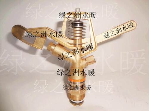 6分全铜双喷喷水器360度摇臂喷头 草坪瓜果树木园艺浇灌水绿化