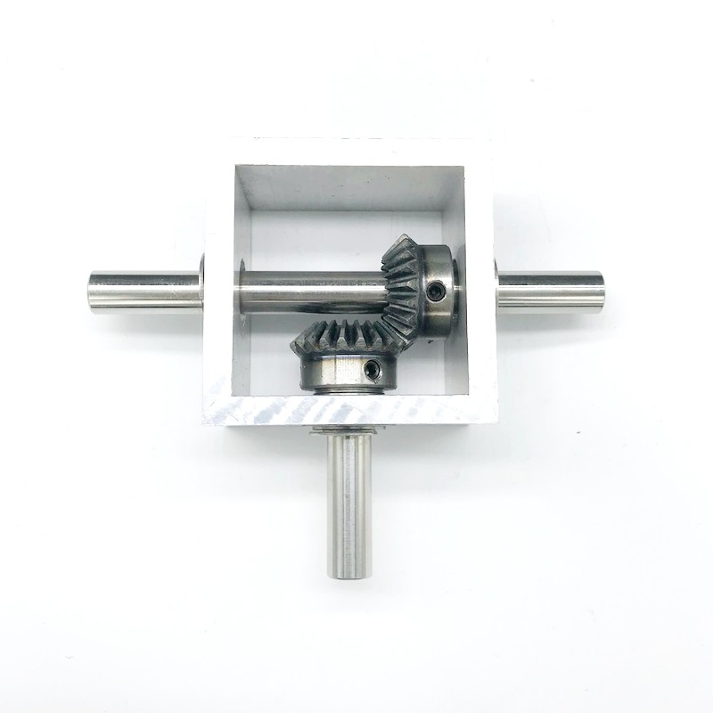 90度伞齿轮直角换向器小型齿轮箱1比1转角器机械传动模组轴径10mm