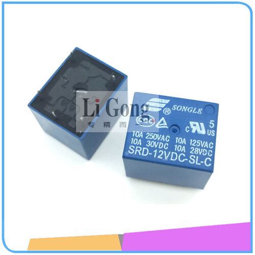 焊机继电器SRD-12VDC-SL-C 方形五脚继电器12V电焊机常用继电器