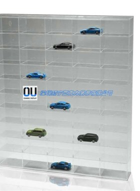 1:64玩d具车模展示架亚克力模型收纳架小汽车陈列架透明挂墙储藏