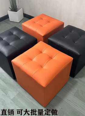 小凳子白色会展活动面包凳皮凳子方凳沙发凳4M0cm高小方墩婚礼车