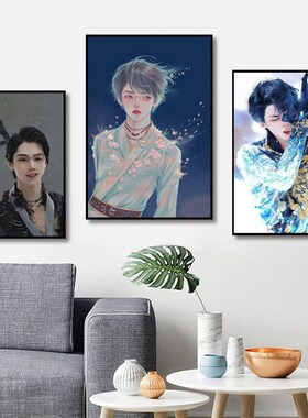 羽生结弦 冰上仙子DIY数字油画休闲解压手绘填色创意礼物装饰画