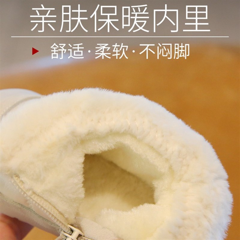 宝宝雪地靴男童加绒棉p鞋婴儿学步鞋子软底0一1岁婴童鞋女秋款冬