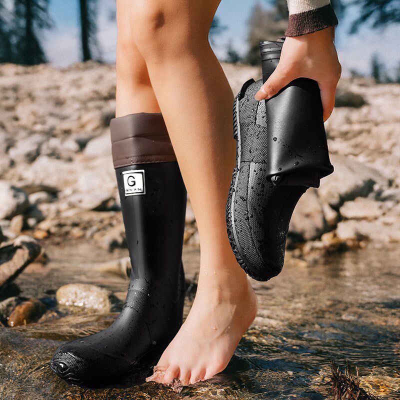 儿童雨鞋男孩防滑轻便胶鞋大码徒E步水鞋软底雨靴男大童靴子女