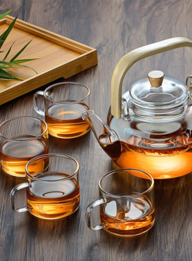 玻璃壶铁c壶烧水泡茶壶侧把锤纹蒸煮喷淋壶电陶炉茶炉煮茶器专用