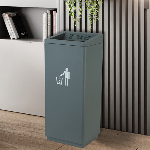 商场垃圾桶商f用写字楼咖啡厅办公室不锈钢大号白色酒店大厅垃圾