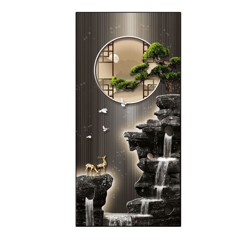 入户玄关装饰画现代简n约客厅走廊过道墙壁挂画2023新中式大气壁