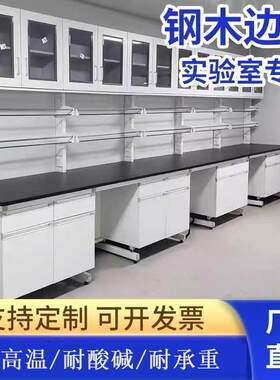 实验室全钢木实台中央台边台吊柜学校钢医AST-02通院风验柜全钢PP