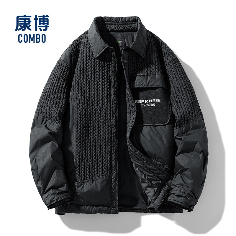 康博男士新款休闲百搭运动羽绒服