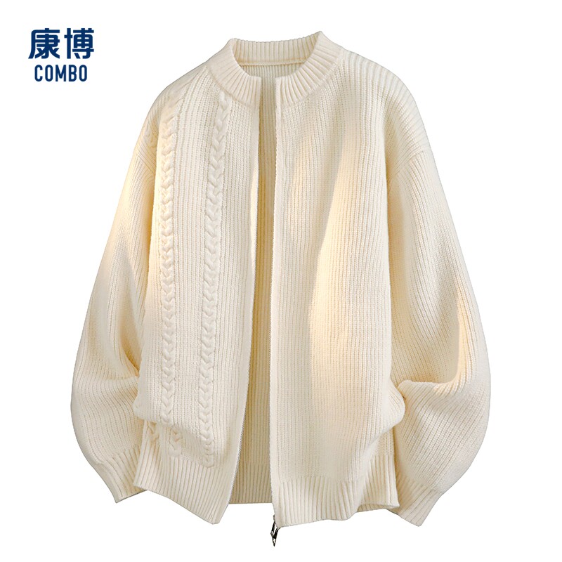 康博男士秋冬款休闲百搭开衫毛衣