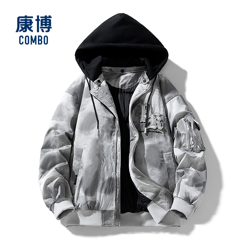 康博男士冬季时尚潮流休闲羽绒服