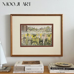 春熙拾夏】木吉艺术客厅沙发背景墙D装饰画高级感挂画中古卧室壁