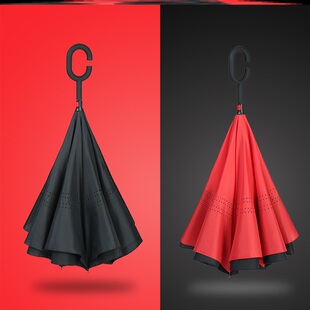 反手伞反向雨伞反方向外翻反收汽车用H反开网红反撑双面免持式大