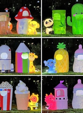 户外卡通b环保垃圾桶雕塑玻璃钢户外公园景区幼儿园果皮箱装饰摆
