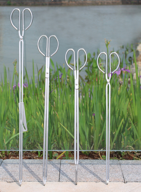 不锈钢垃圾夹家用火钳物业环卫钳加长加厚防滑齿防错位露营拾柴夹