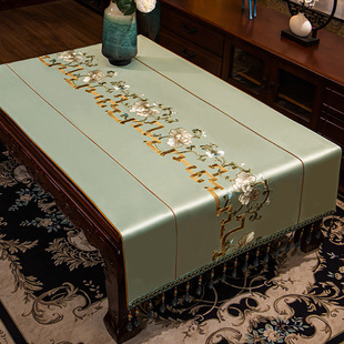 现代简约新中式茶几n布布艺盖巾中式客厅红木桌布餐桌垫长方形台