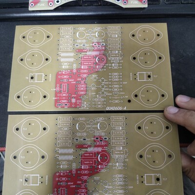 QUAD606国都原机电路,金封版PCB一套(电源板一块,功放板PCB二块