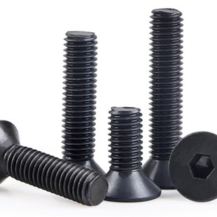 M10 10X50 10.9级沉头平头内六角螺丝M3 M12黑色平杯